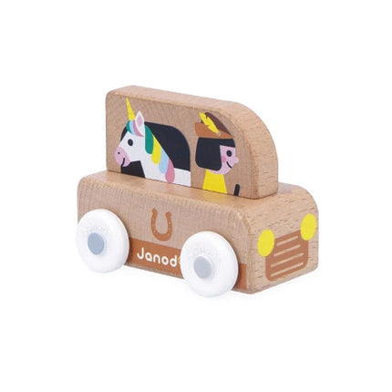 Janod Enchanted Kingdom Wooden Unicorn Van - Cross Roads