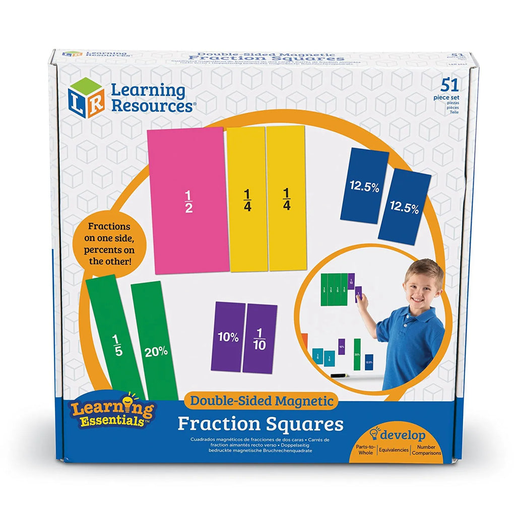 Dubbelzijdige magnetische demonstratie Rainbow Fraction® Squares