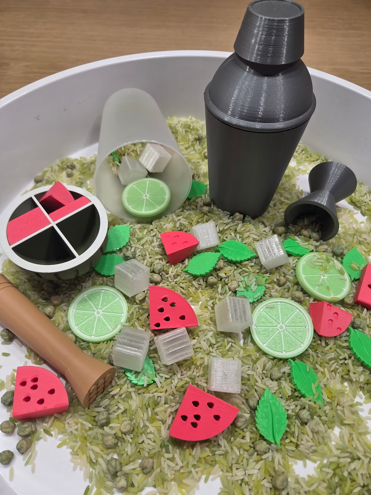 Speelset inc rijst mocktail melonito