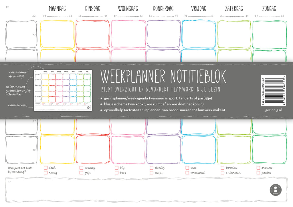 weekplanner notitieblok