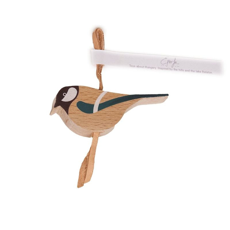 Hillside bird ornament - great tit