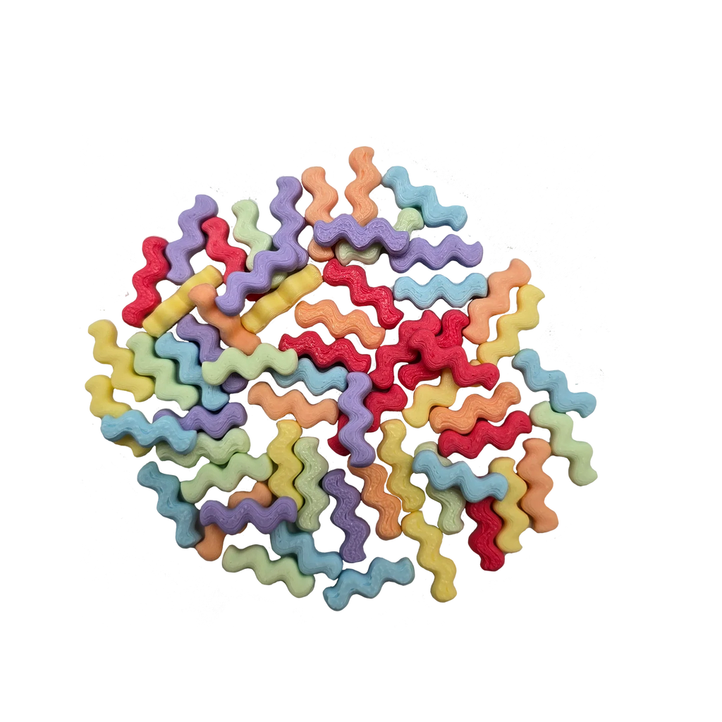 Mini waves 60x Pastel OF regenboog