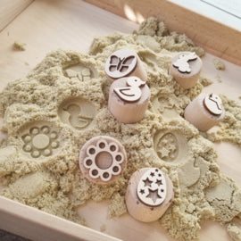 Houten stempelset voorjaar