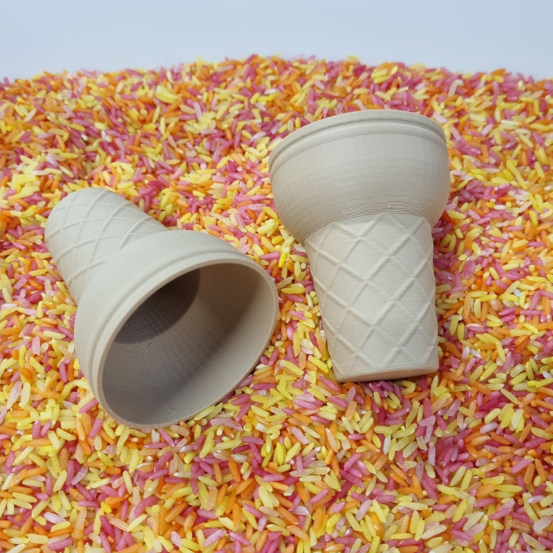 PLA ijshoorntjes - platte punt