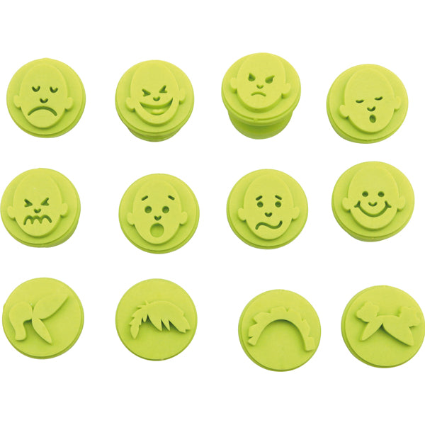 Emotie stempels set van 12