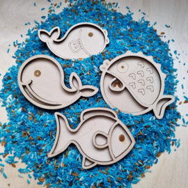 Mini vulvormen set vissen