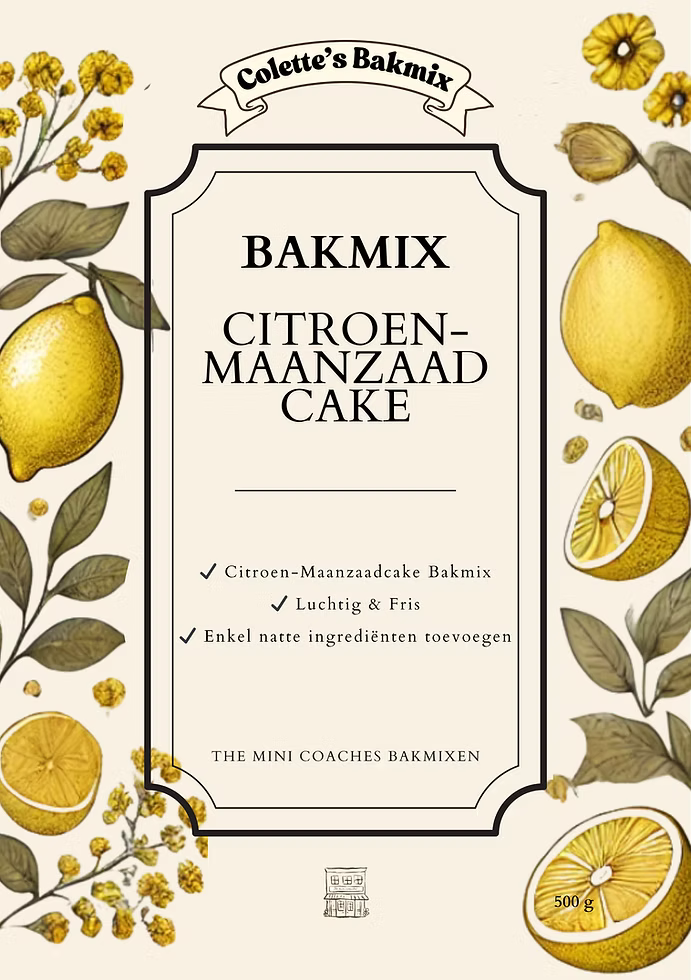 The Mini Bakery Colette’s Bakmix – Limited Edition Citroen Maanzaadcake