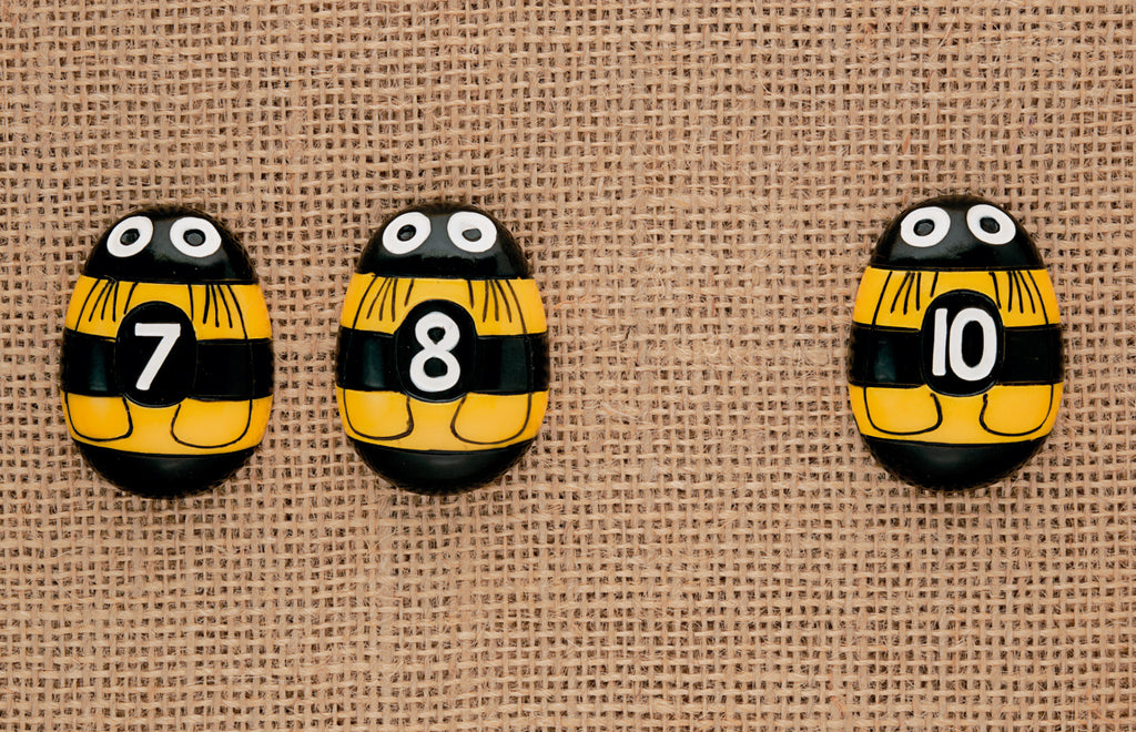 Number Stones Honey Bee