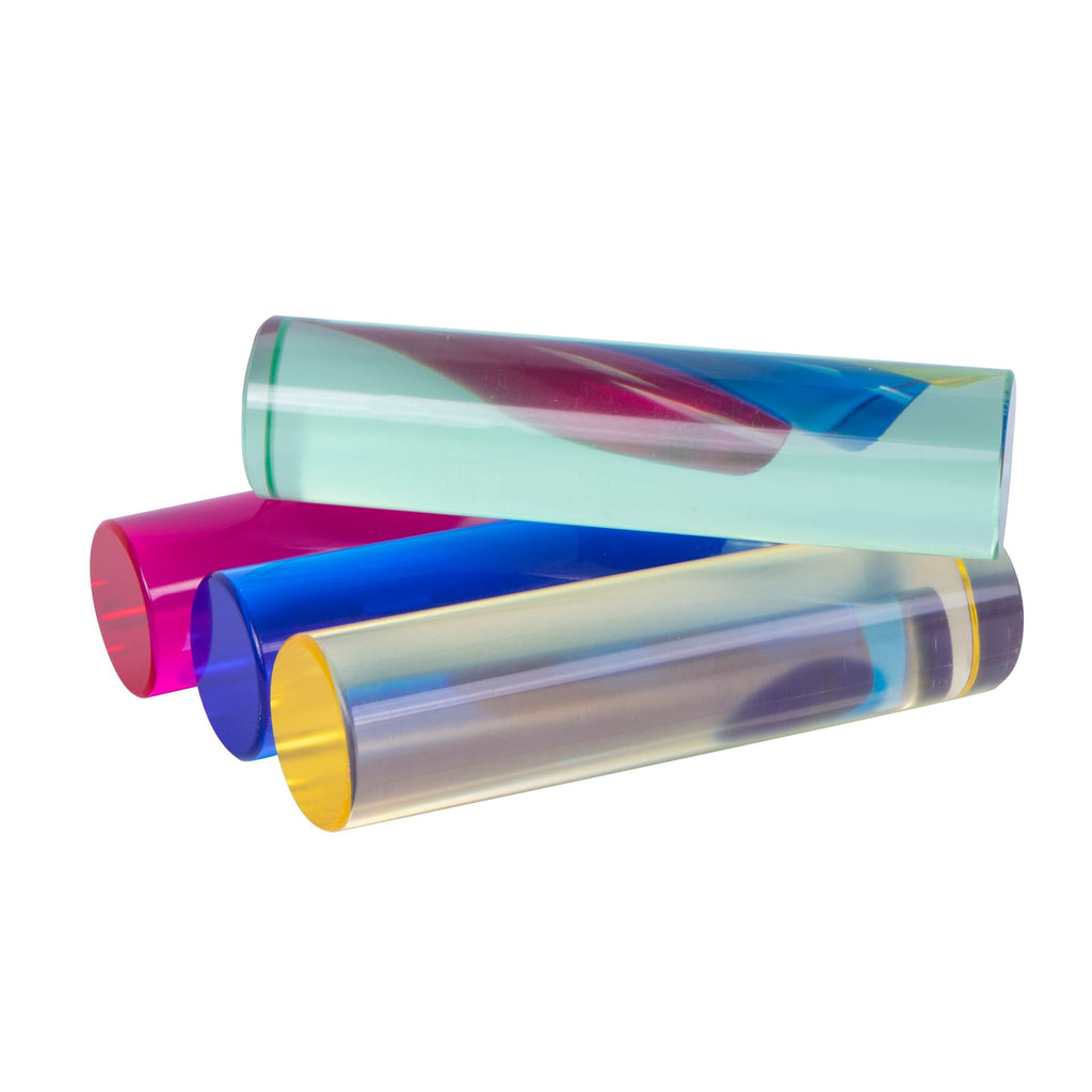 Acryl cilinders 10 x 2,5 cm set van 10