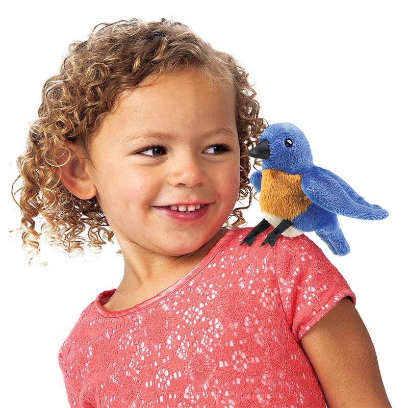 Mini blauwe vogel