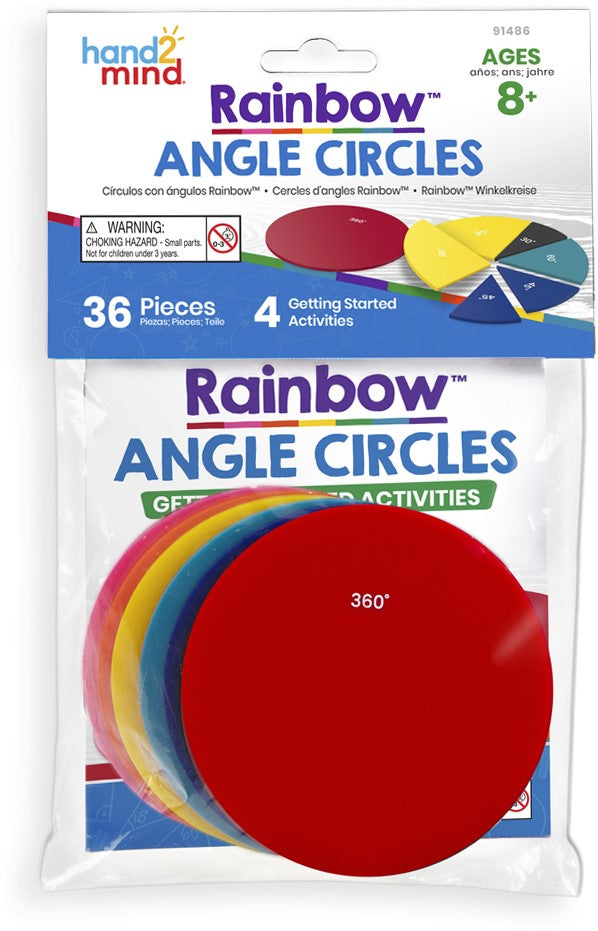 Rainbow™ Angle Circles, Plastic, 36 Pieces
