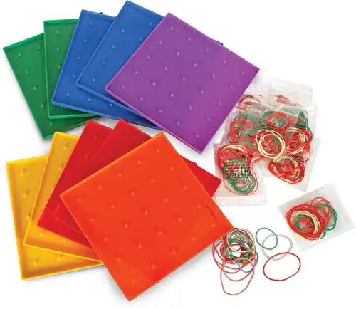 Geoboards, 5 x 5 Pin, Set of 10