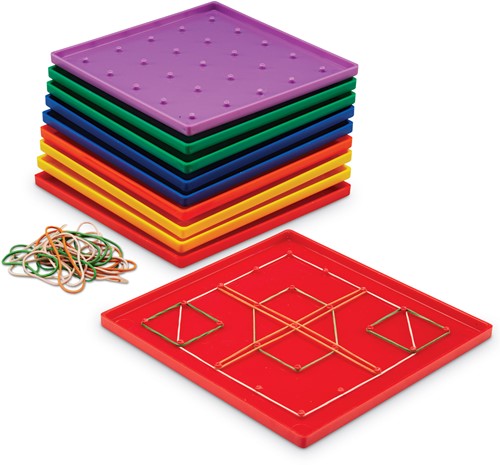 Geoboards, 5 x 5 Pin, Set of 10