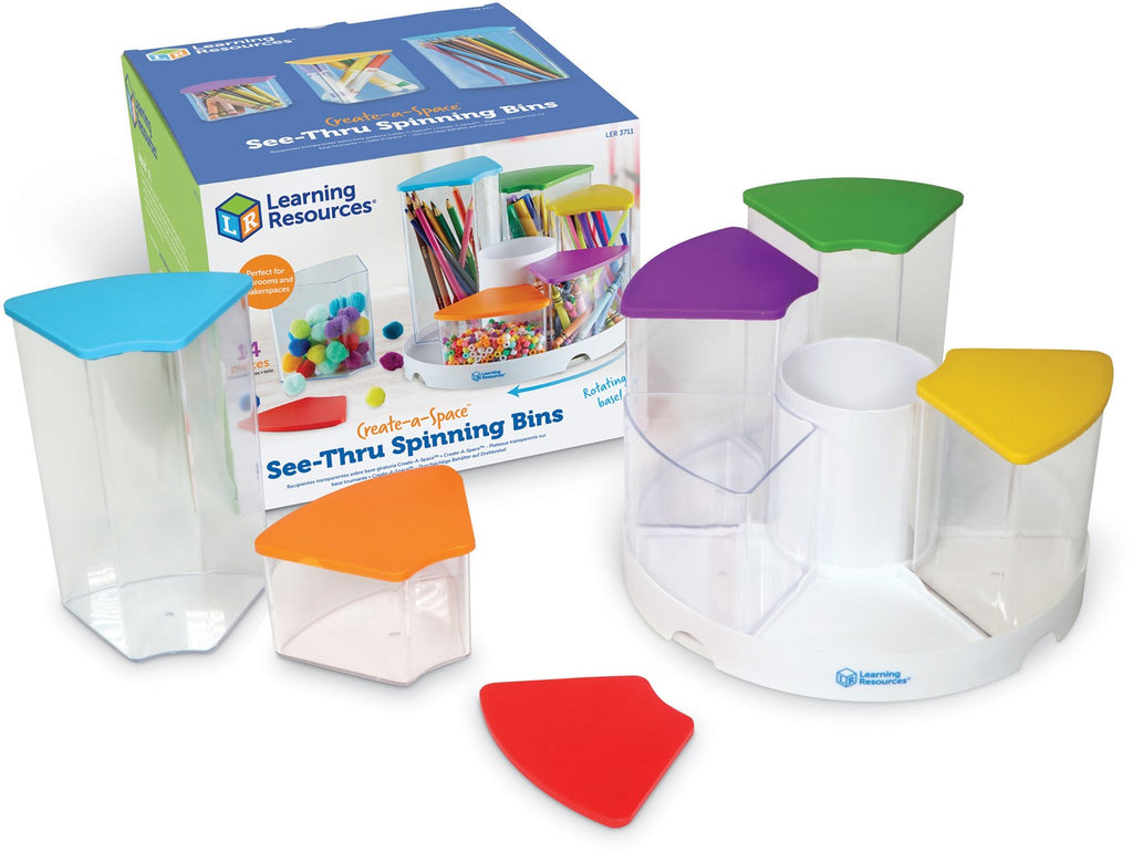 Create-a-Space™ See-Thru Spinning Bins