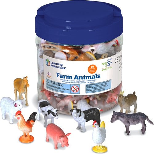 Farm Animal Counters, Set of 60