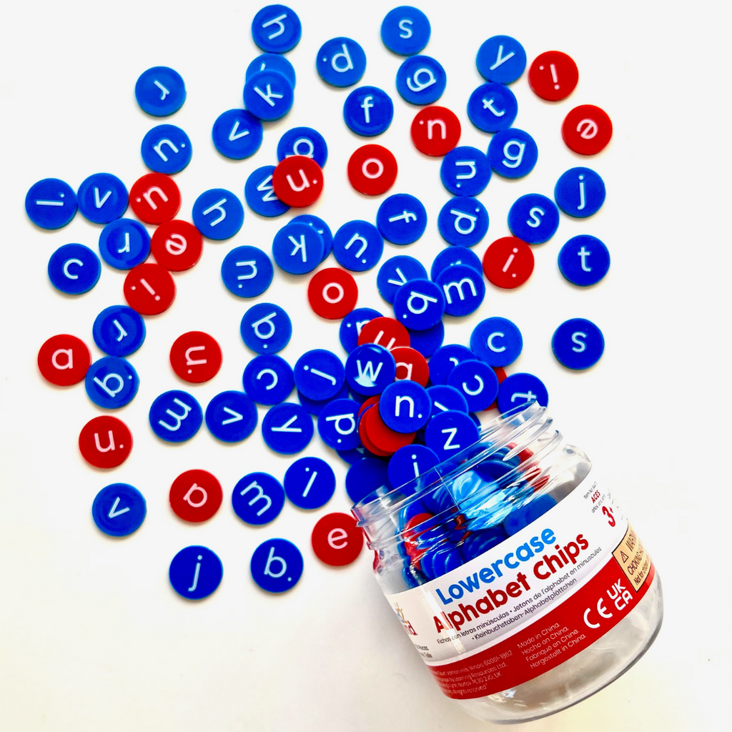 Lowercase Alphabet Chips, 156 Chips