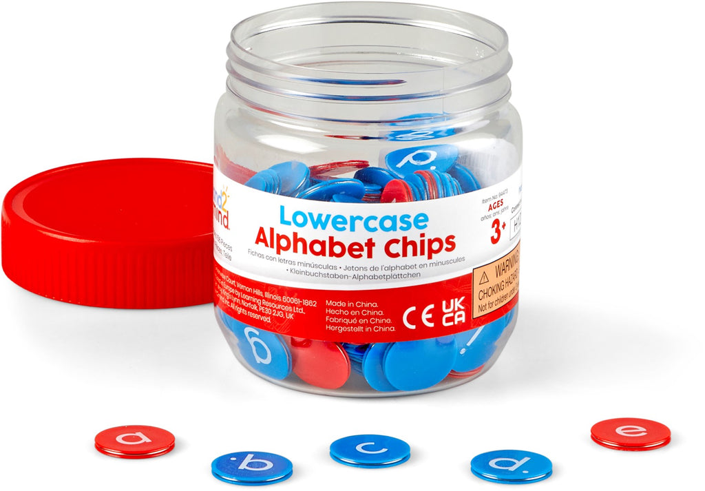Lowercase Alphabet Chips, 156 Chips