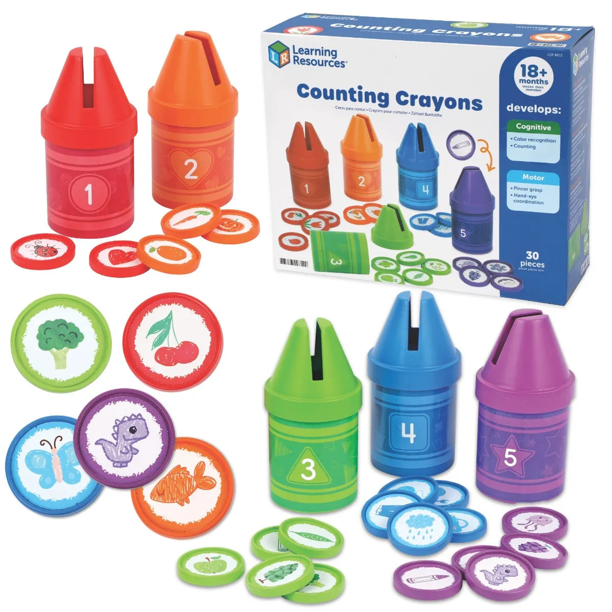 Rainbow Counting Crayons