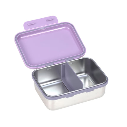 Lässig lunchbox RVS Little Gang heart lilac