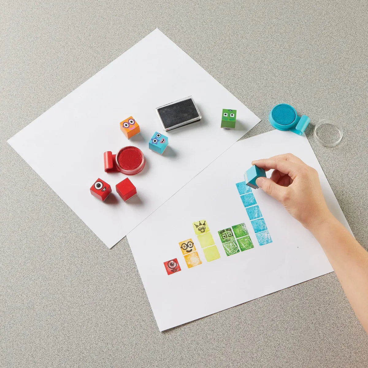 Learning Resources MathLink Cubes Numberblocks stempelset