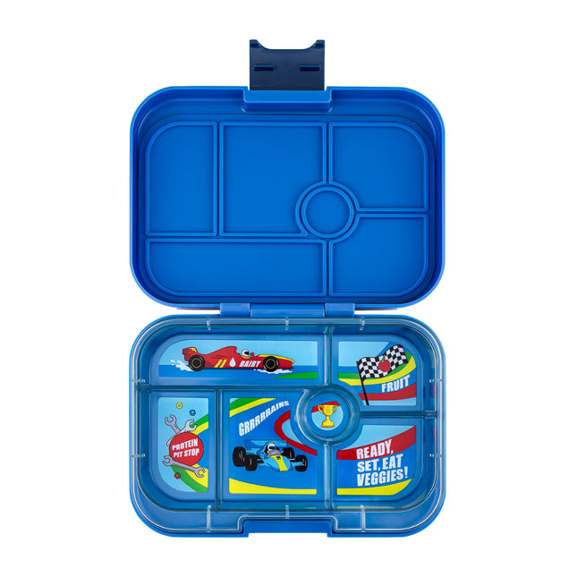 Yumbox Original 6 vakken Surf blue / Race Cars tray