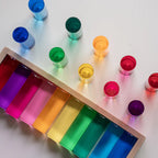 20 cilinderzuilen regenboog - medium