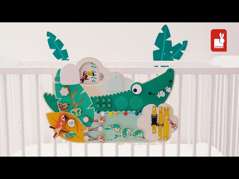 Tropik houten krokodillen activiteitenbord