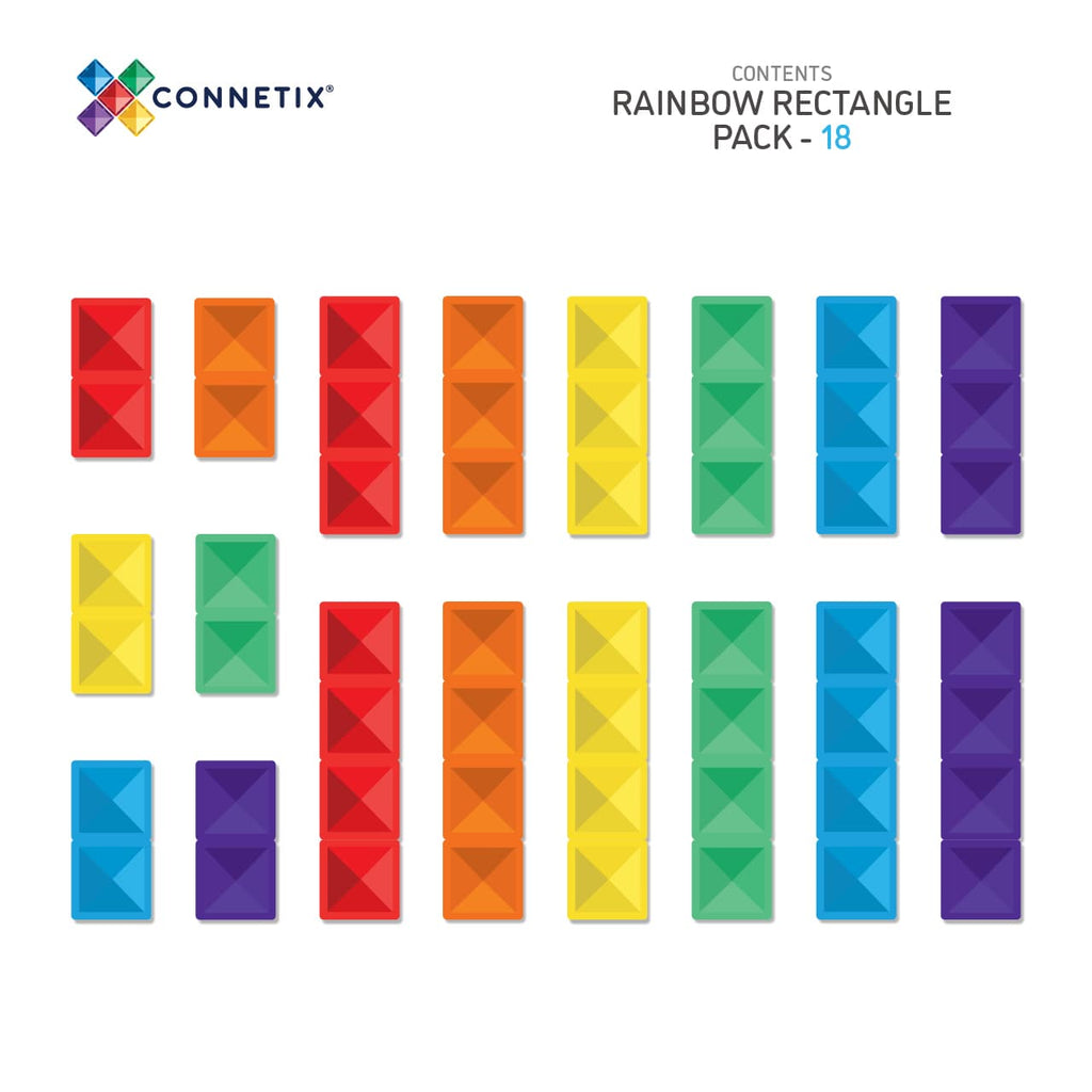 Connetix 18delige rainbow rectangle pack