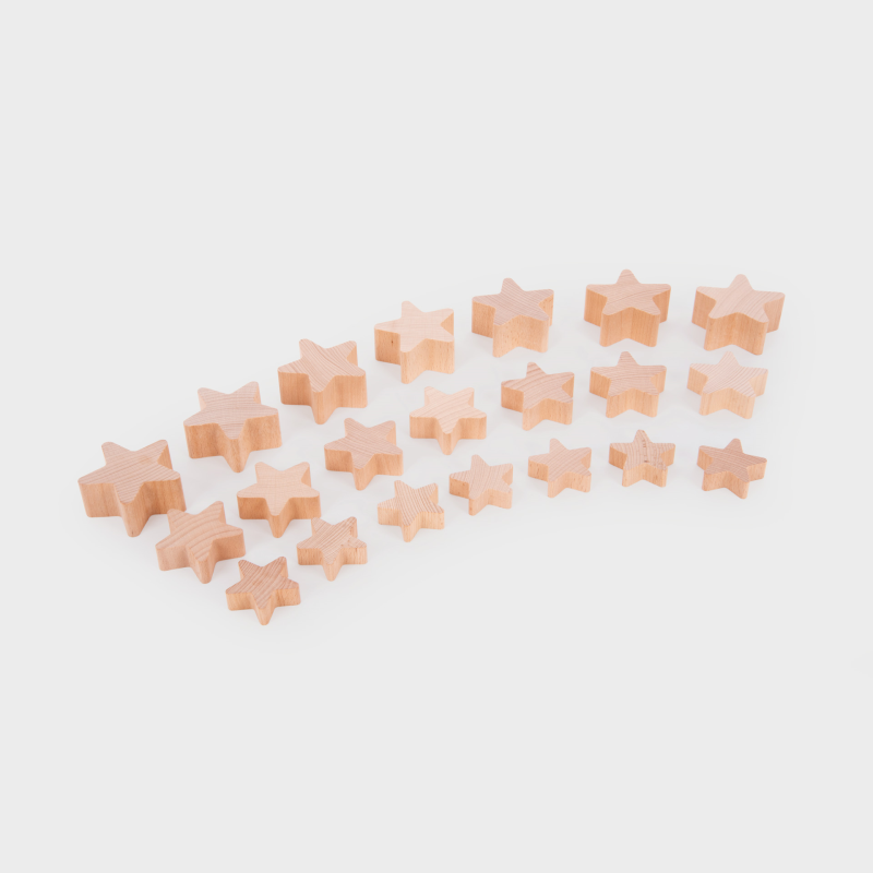 Houten sterren - 21 stuks