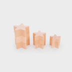 natural wooden stars 21 pc