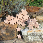 natural wooden stars 21 pc