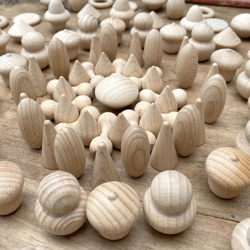 Houten ontdekschat naturel - 120 stuks