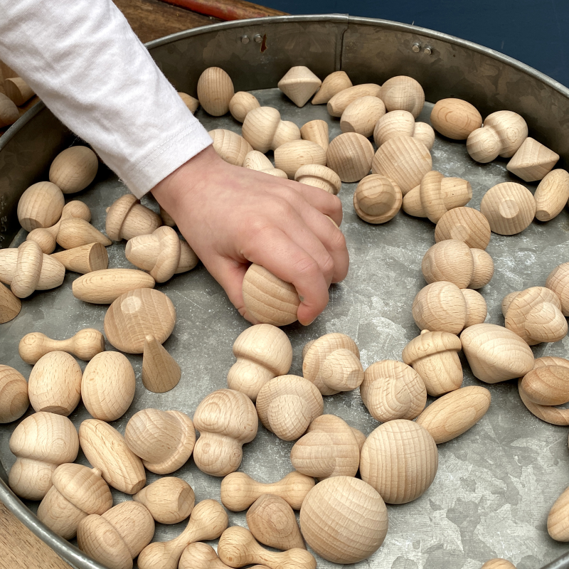 Houten ontdekschat naturel - 120 stuks