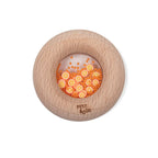 Petit Boum bijtring en sensorische rammelaar sinaasappel