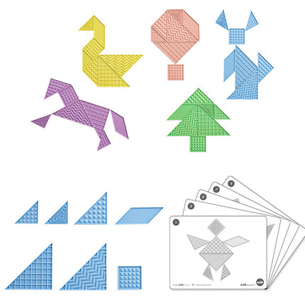 EDX Green-n-Learn sensorische tangram school set