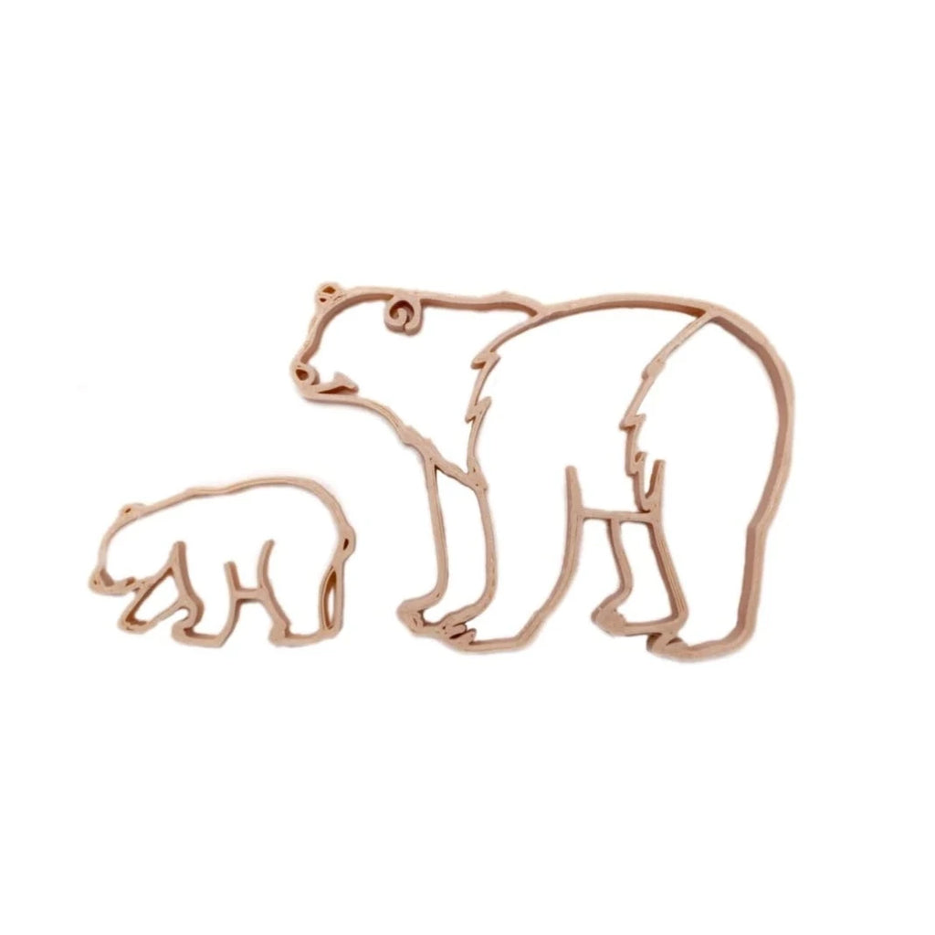 Grennn uitstekers ijsbeer en jong