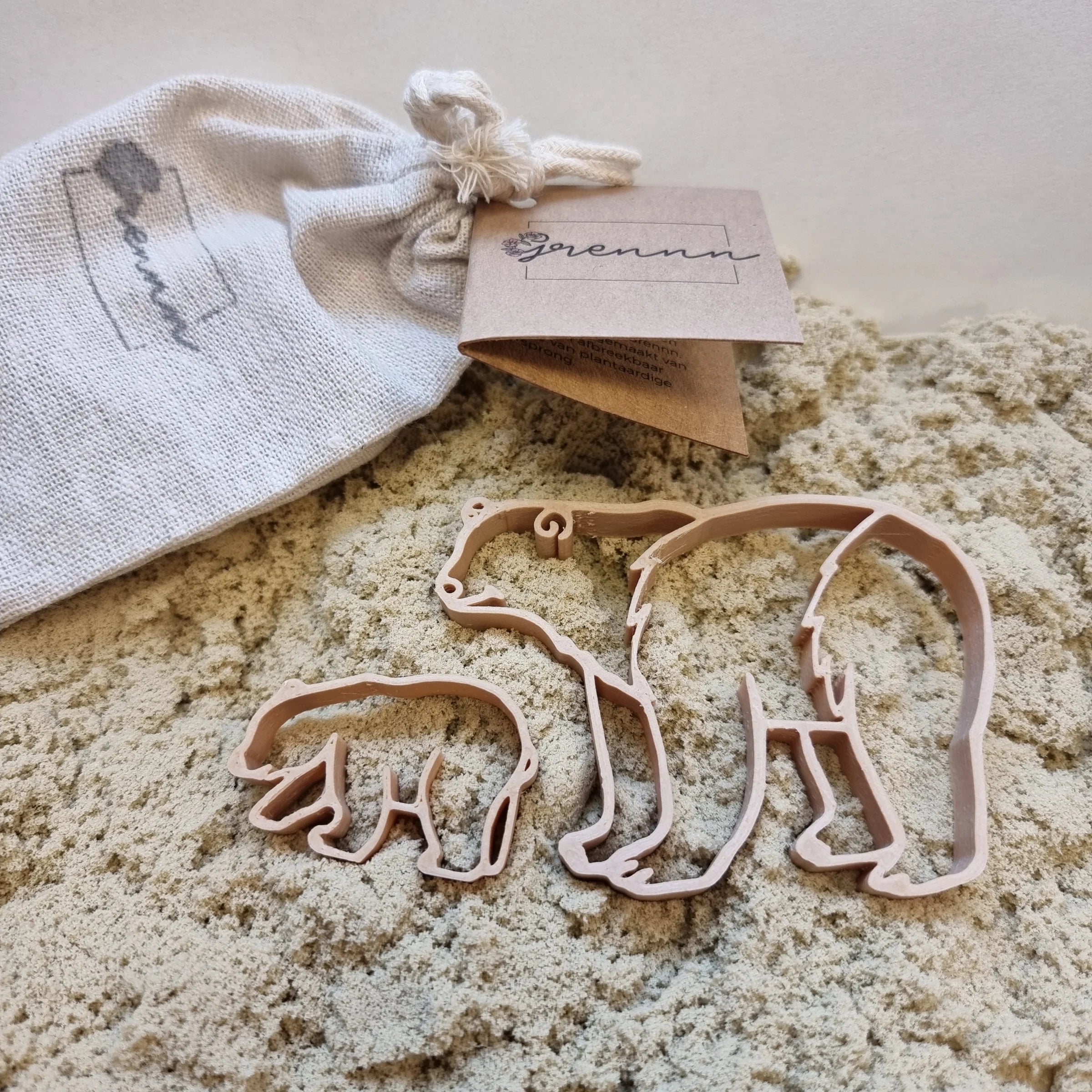 Grennn uitstekers ijsbeer en jong