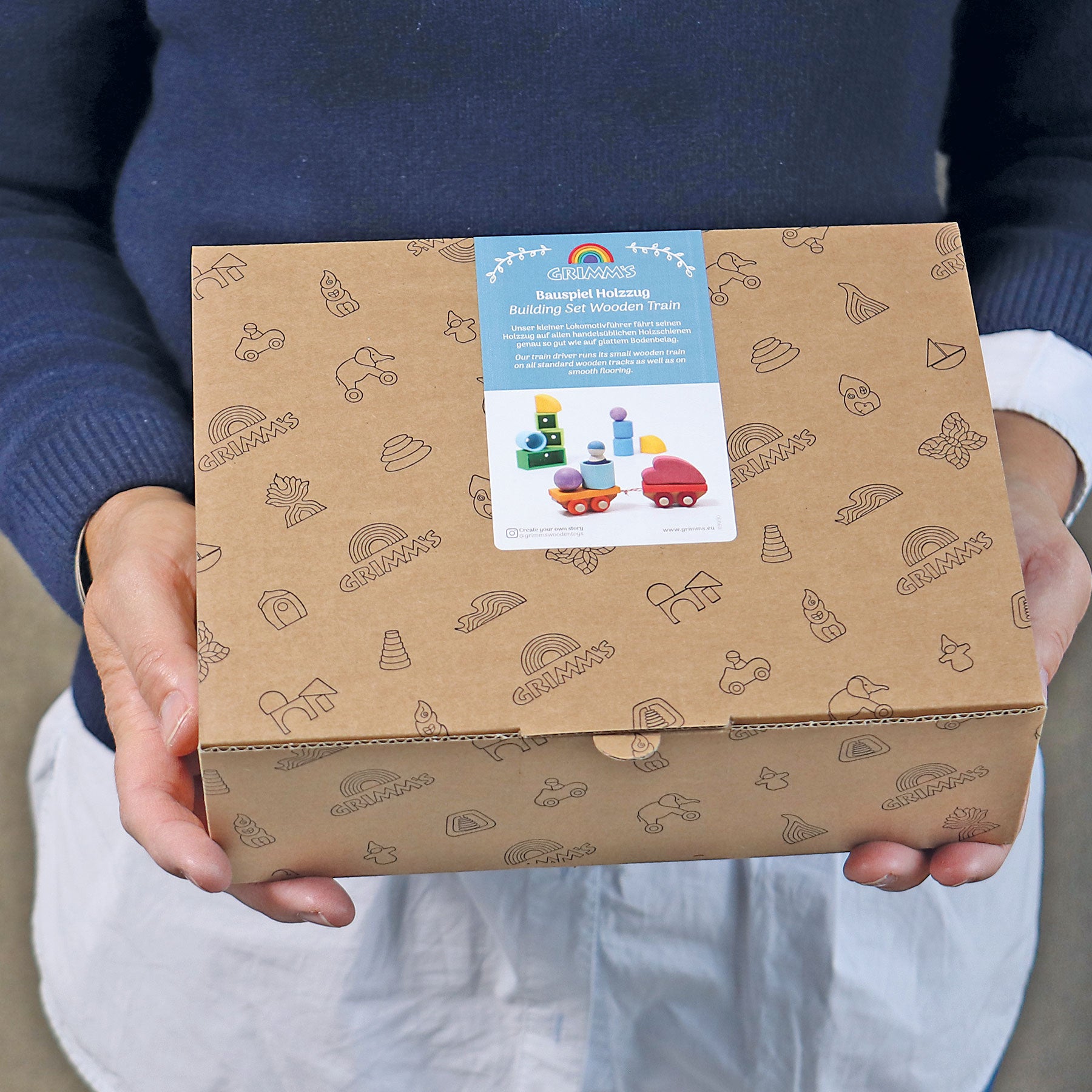 Grimm`s bouwset houten trein