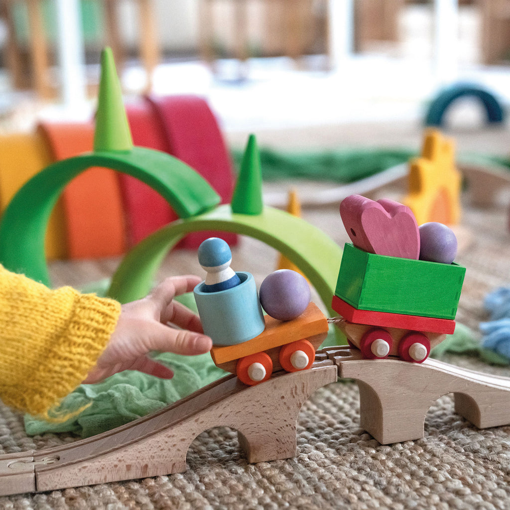 Grimm`s bouwset houten trein