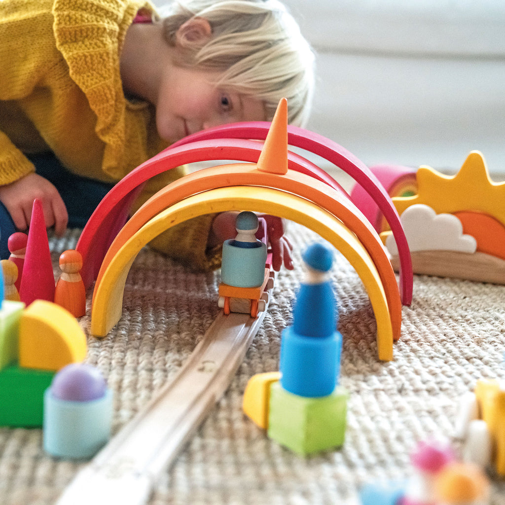 Grimm`s bouwset houten trein