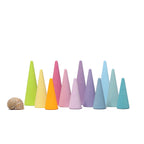 Grimm`s regenboogbos in pastel