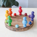 10239 Grimm`s 6 houten ballen in regenboogkleuren
