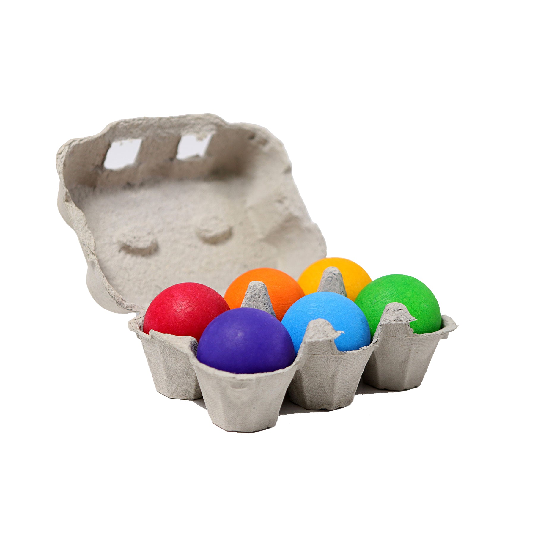 6 houten ballen