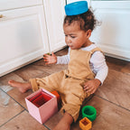 Grimm`s set van 5 kommen blauw