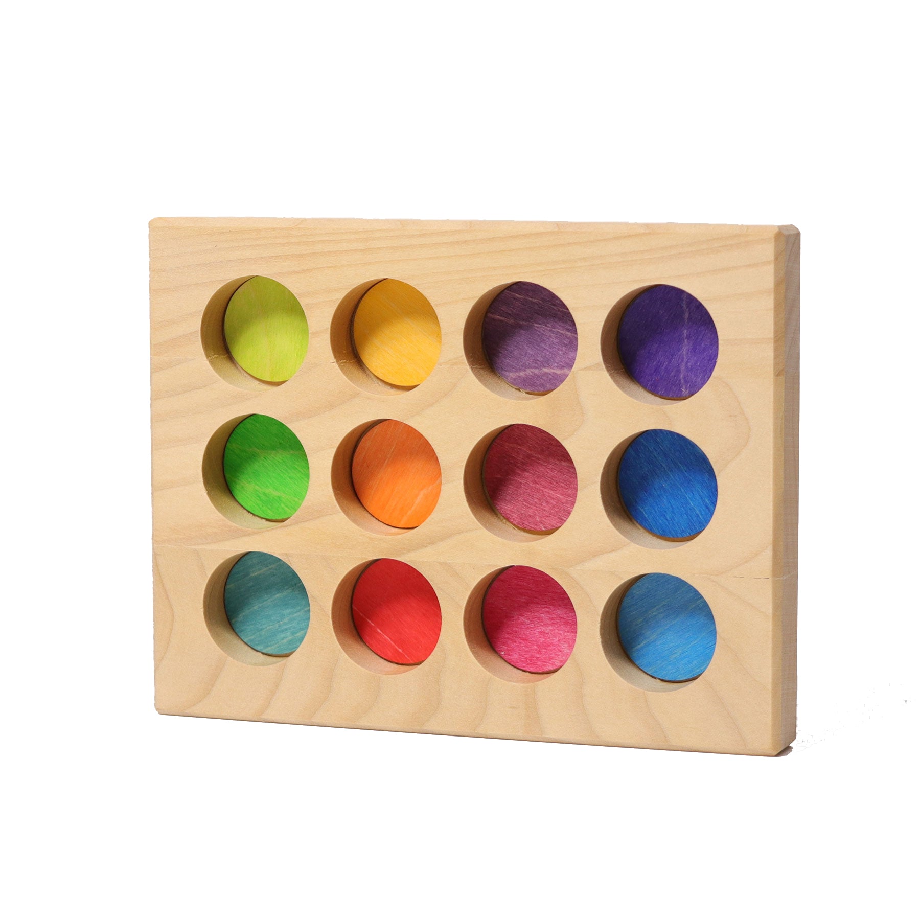 Grimm`s houten sorteerbord in regenboogkleuren