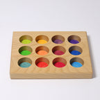 Grimm`s houten sorteerbord in regenboogkleurenGrimm`s houten sorteerbord in regenboogkleuren