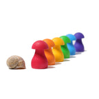 Grimm`s paddenstoelen in regenboogkleuren