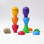 Grimm`s paddenstoelen in regenboogkleuren