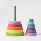 Grimm`s houten conische stapelstoren in pastel