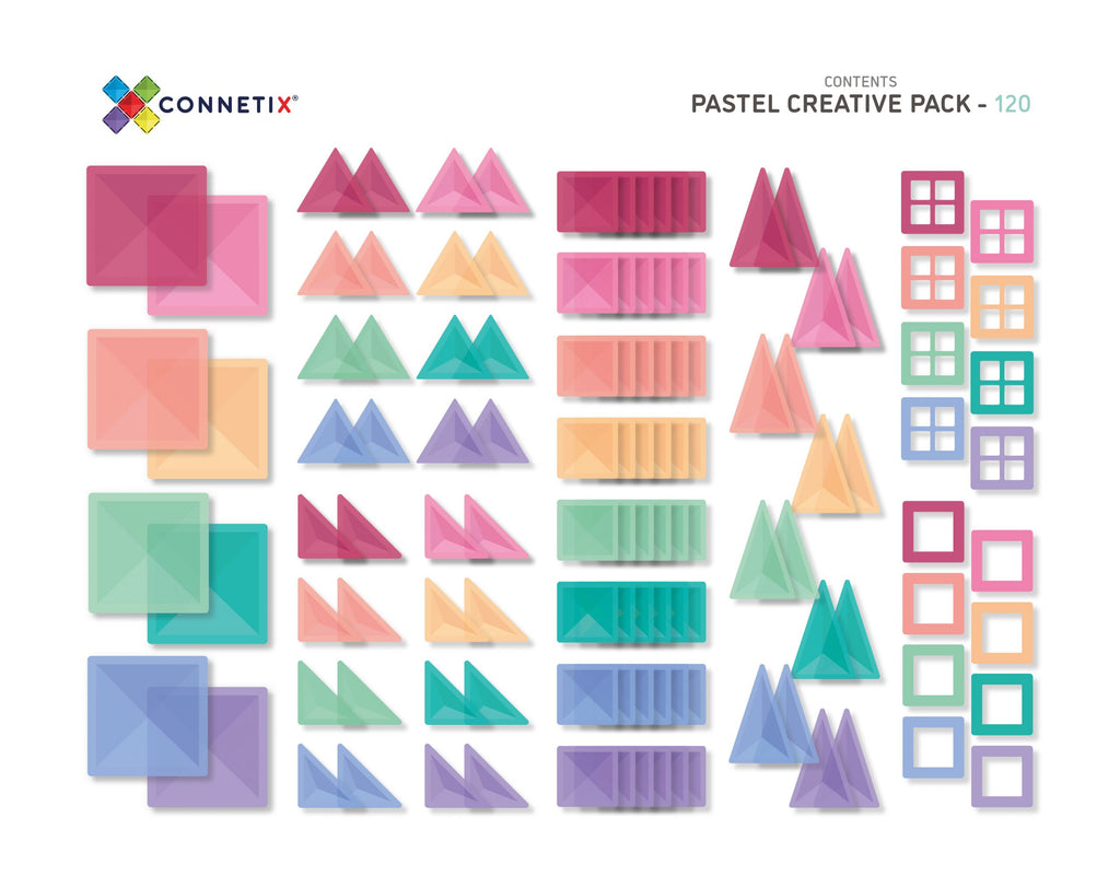 Connetix 120delige pastel creative pack